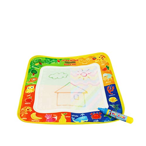 rongweiwang Mat Dibujo Magia de Agua con la Pluma Pintura de Magic Doodle Mat Mat Juguetes educativos para niños - Los Animales Coloridos