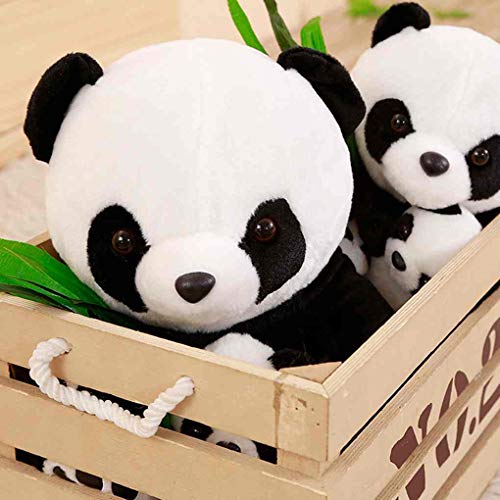 rongweiwang Sentado Felpa de la Madre y del bebé Animales Panda de la muñeca Hoja de bambú Juguetes Amante Regalo de los niños del Regalo de la muñeca de los Animales Rellenos