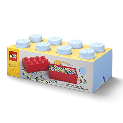 Room Copenhagen-Ladrillo de almacenamiento de 8 espigas de LEGO, caja de almacenaje apilable, 12 l, Azul Claro, color 40041736