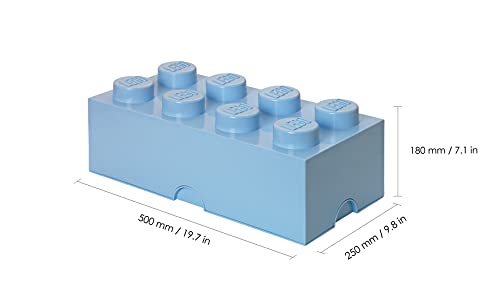 Room Copenhagen-Ladrillo de almacenamiento de 8 espigas de LEGO, caja de almacenaje apilable, 12 l, Azul Claro, color 40041736