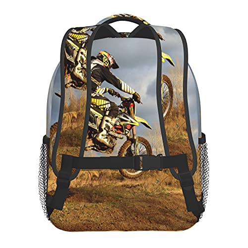 RTUBNSD Mochila Infantil para Niño Kindergarten Piloto de motocross en su bici de la suciedad Mochilas Kinder Preescolar Niñas Mochila Mochilas Lindo 2-5 Años