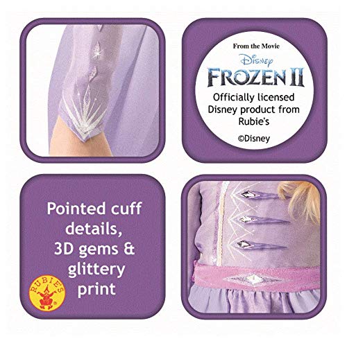 Rubies 300460 9-10 Disney Frozen 2 - Disfraz de Frozen 2, para niñas, multicolor