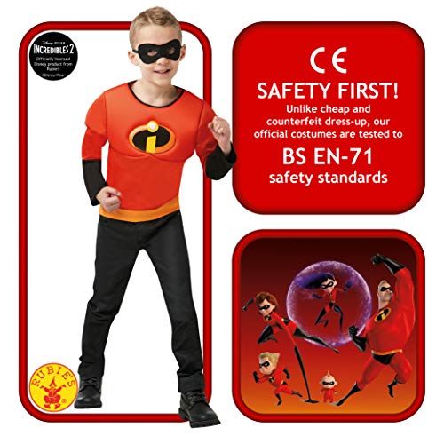 Rubies 641392NS Disfraz oficial de Disney Incredibles para 2 niños, talla única para niños de 4 a 6 años