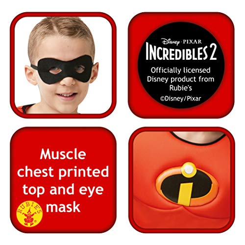 Rubies 641392NS Disfraz oficial de Disney Incredibles para 2 niños, talla única para niños de 4 a 6 años