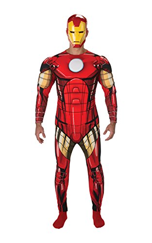 Rubie's 887533 Disfraz oficial de Iron Man Deluxe para adulto, tamaño estándar