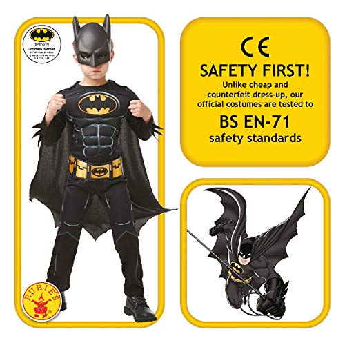 Rubies - Batman Black Core Deluxe Disfraz para Niños, Negro, L (7-8 años), 300002-L