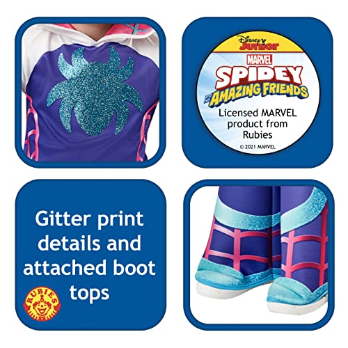 Rubies Disfraz Ghost Spider Preschool Saf, Talla 3-4 años, para niños (702742-S)