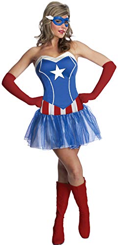 Rubies Disfraz oficial de Marvel Miss American Dream Capitán América, vestido tutú para adultos, talla M