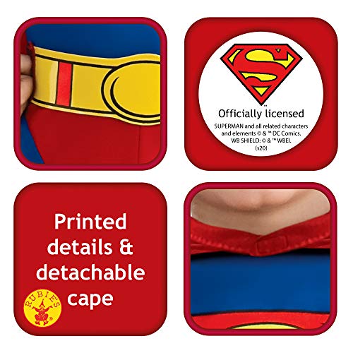 Rubies Disfraz oficial de Superman para niños, diseño de cómic