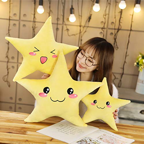 RUGUOAI Lindo Cojín De Almohada De Estrella De Cinco Puntas Habitación De Los Niños Sofá Decoración Actividades Regalos Juguetes De Peluche 30cm Ojos Triangulares.