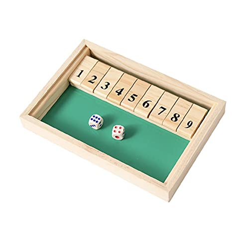 Runfon Tablero Digital De Madera Caja De Cierre De Cálculo Classic Dice Juego Doble Tablero Tablero Tablero Flip Blip Board 2 Jugadores Navidad Entretenimiento para Familia Amigo