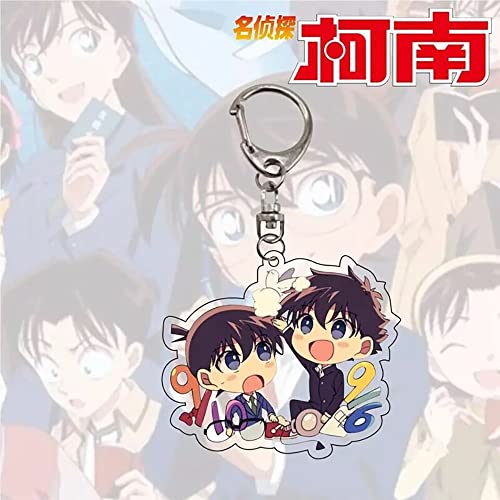 S-TZYY Detective Conan Llavero, Kudo Shinichi Chaverio Anime Acrílico Llavero de Dibujos Colgante Unisex Dibujos Cosplay Accesorios 7piezas 6cm