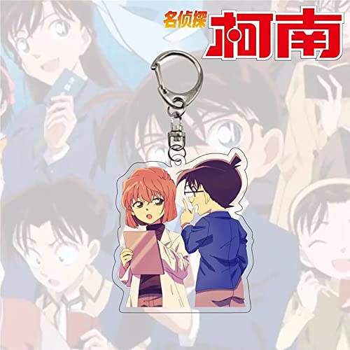 S-TZYY Detective Conan Llavero, Kudo Shinichi Chaverio Anime Acrílico Llavero de Dibujos Colgante Unisex Dibujos Cosplay Accesorios 7piezas 6cm