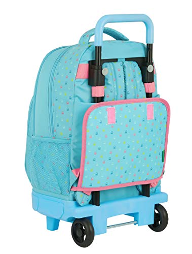 Safta 612075918 Mochila grande con ruedas carro, Trolley Benetton