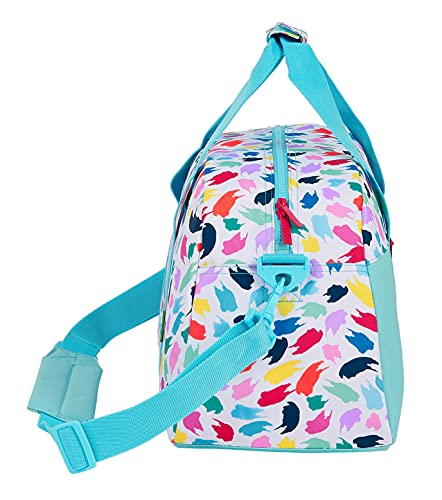 Safta Bolsa de Deporte de Benetton Brochitas, 500x260x200 mm, Multicolor