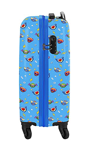 Safta-M851C Trolley Cabina 20'' Maleta con Ruedas y Candado, Color Azul/Multicolor, 345x200x550 mm (M851C)