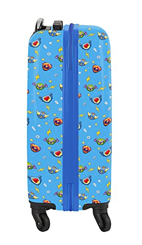 Safta-M851C Trolley Cabina 20'' Maleta con Ruedas y Candado, Color Azul/Multicolor, 345x200x550 mm (M851C)