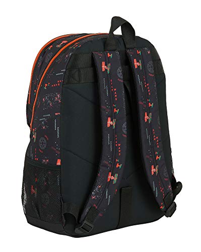 Safta Mochila Escolar de Star Wars The Dark Side, 320x160x440mm, negro/naranja, M (M665)