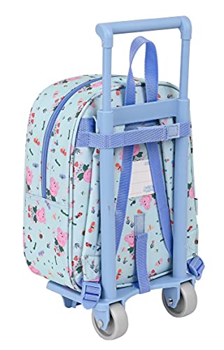 Safta Mochila Guardería con Carro Peppa Pig Urban Farmer, 220x100x270 mm, Azul Claro/Multicolor