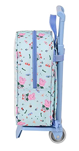 Safta Mochila Guardería con Carro Peppa Pig Urban Farmer, 220x100x270 mm, Azul Claro/Multicolor