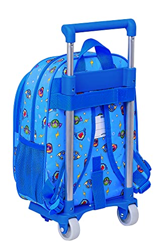 Safta Mochila Infantil de Superthings Serie 7 con Carro 705, 270x100x330 mm, Azul/Multicolor (M020B)