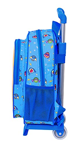 Safta Mochila Infantil de Superthings Serie 7 con Carro 705, 270x100x330 mm, Azul/Multicolor (M020B)