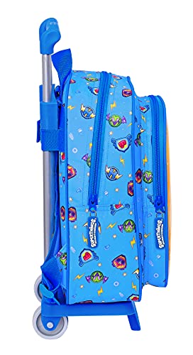 Safta Mochila Infantil de Superthings Serie 7 con Carro 705, 270x100x330 mm, Azul/Multicolor (M020B)