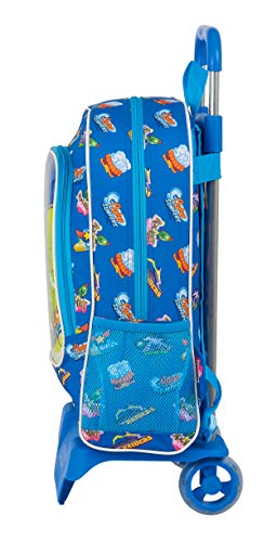 Safta Mochila Infantil de Superzings Serie 5, Modelo 522 con Carro 905, 320x140x420 mm, color Azul