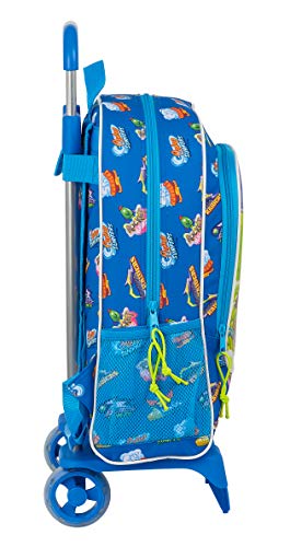 Safta Mochila Infantil de Superzings Serie 5, Modelo 522 con Carro 905, 320x140x420 mm, color Azul