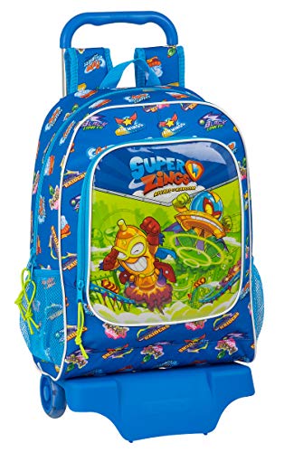 Safta Mochila Infantil de Superzings Serie 5, Modelo 522 con Carro 905, 320x140x420 mm, color Azul