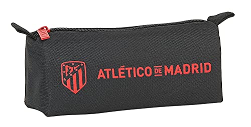 Safta Portatodo con cremallera y compartimiento de Atlético de Madrid Corporativa, 210x70x80 mm, Negro