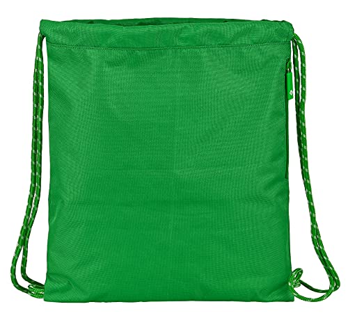 Safta Saco Deportivo Cierre de Cordones de Real Betis Balompié, 350xx450 mm, Verde