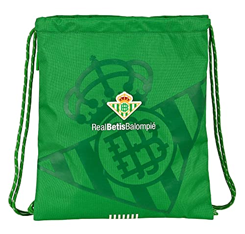 Safta Saco Deportivo Cierre de Cordones de Real Betis Balompié, 350xx450 mm, Verde