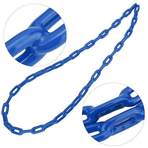 SALUTUY Cadena de 1,5 M, 1,5 M de Longitud Hecha Cadena de Columpio Resistente a la Corrosión Adecuada para Columpios de Bricolaje para Columpios de Bricolaje para(Azul)