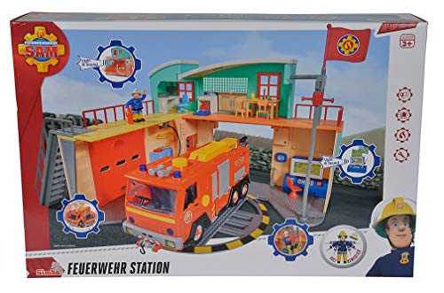 Sam el bombero - Estación con Figura del Oficial Steele (Simba 9258282)