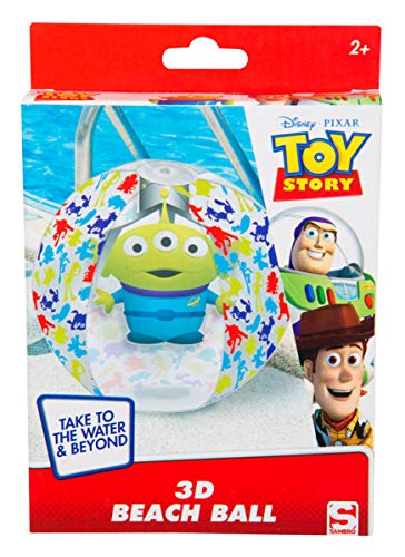 Sambro DTS-3396 - Pelota de Agua con Efecto 3D, Aprox. 45 cm, diseño de Toy Story con Alien, para niños a Partir de 2 años, con válvula de Seguridad, Ideal para Piscina, Playa y Piscina