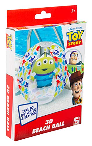 Sambro DTS-3396 - Pelota de Agua con Efecto 3D, Aprox. 45 cm, diseño de Toy Story con Alien, para niños a Partir de 2 años, con válvula de Seguridad, Ideal para Piscina, Playa y Piscina