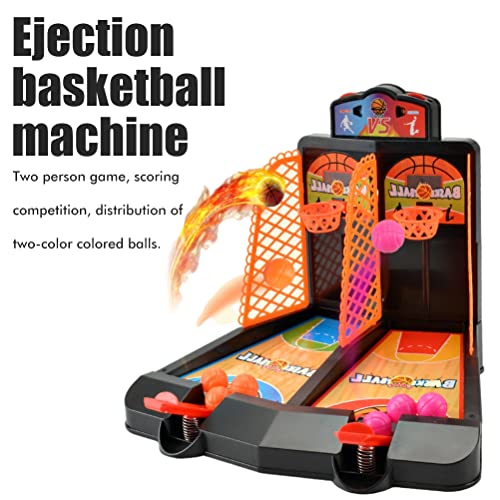 SanCiYu Máquina de Tiro de Baloncesto, Mini Juego de Tiro de Baloncesto de Mesa Doble para niños, aro de Baloncesto, Juego de Baloncesto Interior con Marcador electrónico