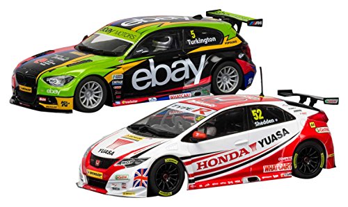 Scalextric – c3694 a – Coffret – 2 Coches BMW 125 Serien 1 & Honda Civic – btcc-001 Champions