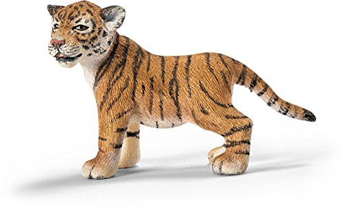 Schleich - Cachorro de Tigre de pie, Figura Pintada a Mano (14371)