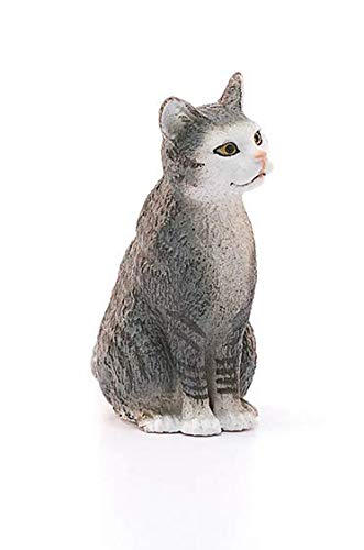 Schleich- Gato Sentado Figura, Multicolor (13771)