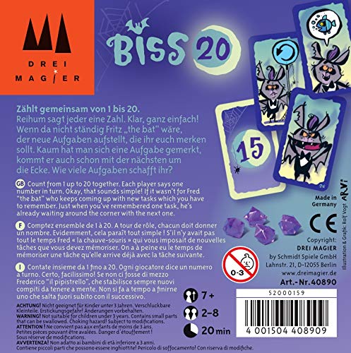 Schmidt Spiele 40890 Biss 20, DREI Magier - Juego de Cartas