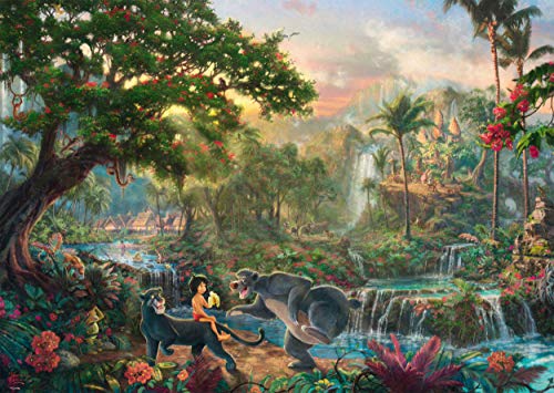 Schmidt Spiele 59473 – Thomas Kinkade, Disney Libro de la Selva, Rompecabezas, 1000 Piezas