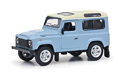 Schuco Land Rover Defender-Coche a Escala 1:64, Azul Claro (452027500)