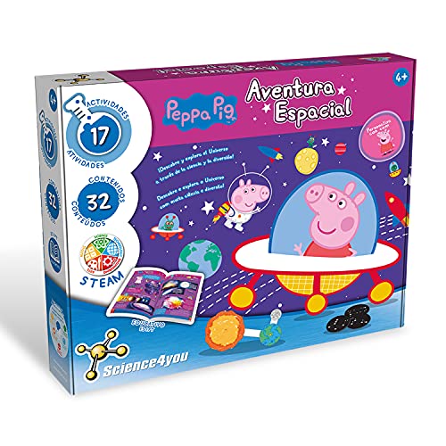 SCIENCE FOR YOU- Juego LA Aventura Espacial DE Peppa Pig con 17 Actividades, Multicolor (80002981)