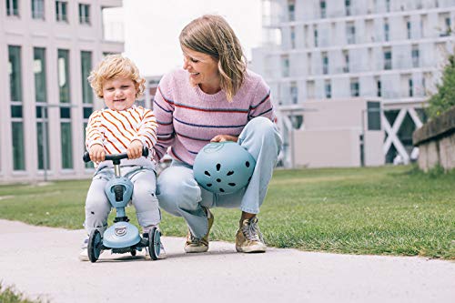 Scoot & Ride Kinder Fahrradhelm Casco de Bicicleta, Unisex Adulto, Acero, 45 bis 51cm