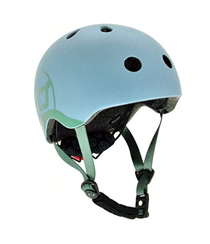 Scoot & Ride Kinder Fahrradhelm Casco de Bicicleta, Unisex Adulto, Acero, 45 bis 51cm