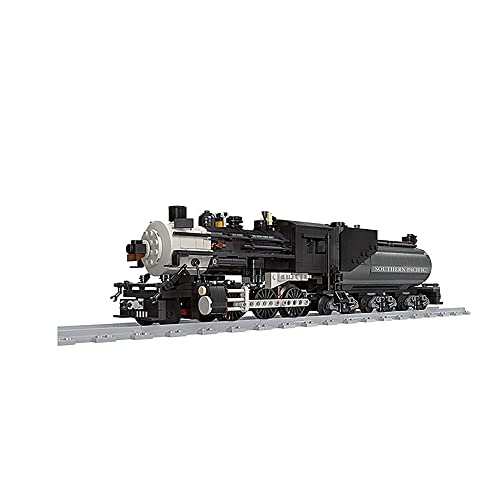 SCZWP8 Juguetes de Bloques de construcción de Trenes de Vapor con vía de Tren Juego de construcción de Trenes de Vapor Retro Compatible con Lego Boy Girl Regalo de cumpleaños