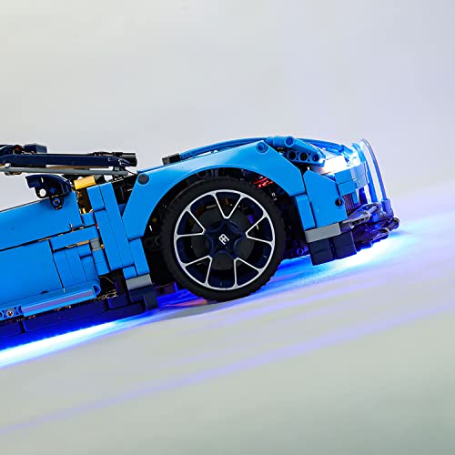 SDFGDFD Conjunto de Luces Coche Deportivo Bugatti Chiron Kit de luz LED Compatible con Lego 42083 Modelo de Construcción de Bloques (NO Incluido en el Modelo) con Mando a Distancia