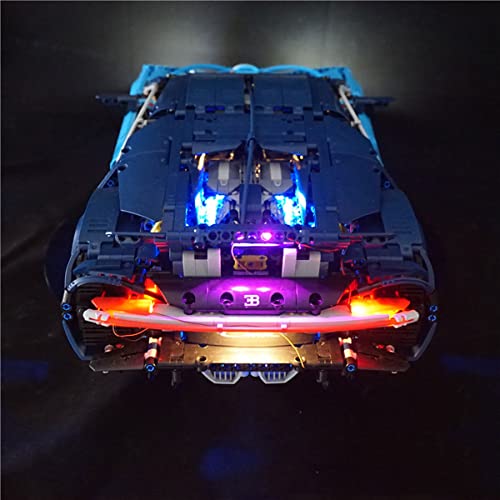 SDFGDFD Conjunto de Luces para Coche Deportivo Bugatti Chiron Kit de luz LED Compatible con Lego 42083 Modelo de Construcción de Bloques (Modelo excluido) con Mando a Distancia